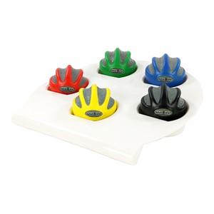 CanDo Digi-Squeeze Hand & Finger Exerciser - Set of Five w/ Stand